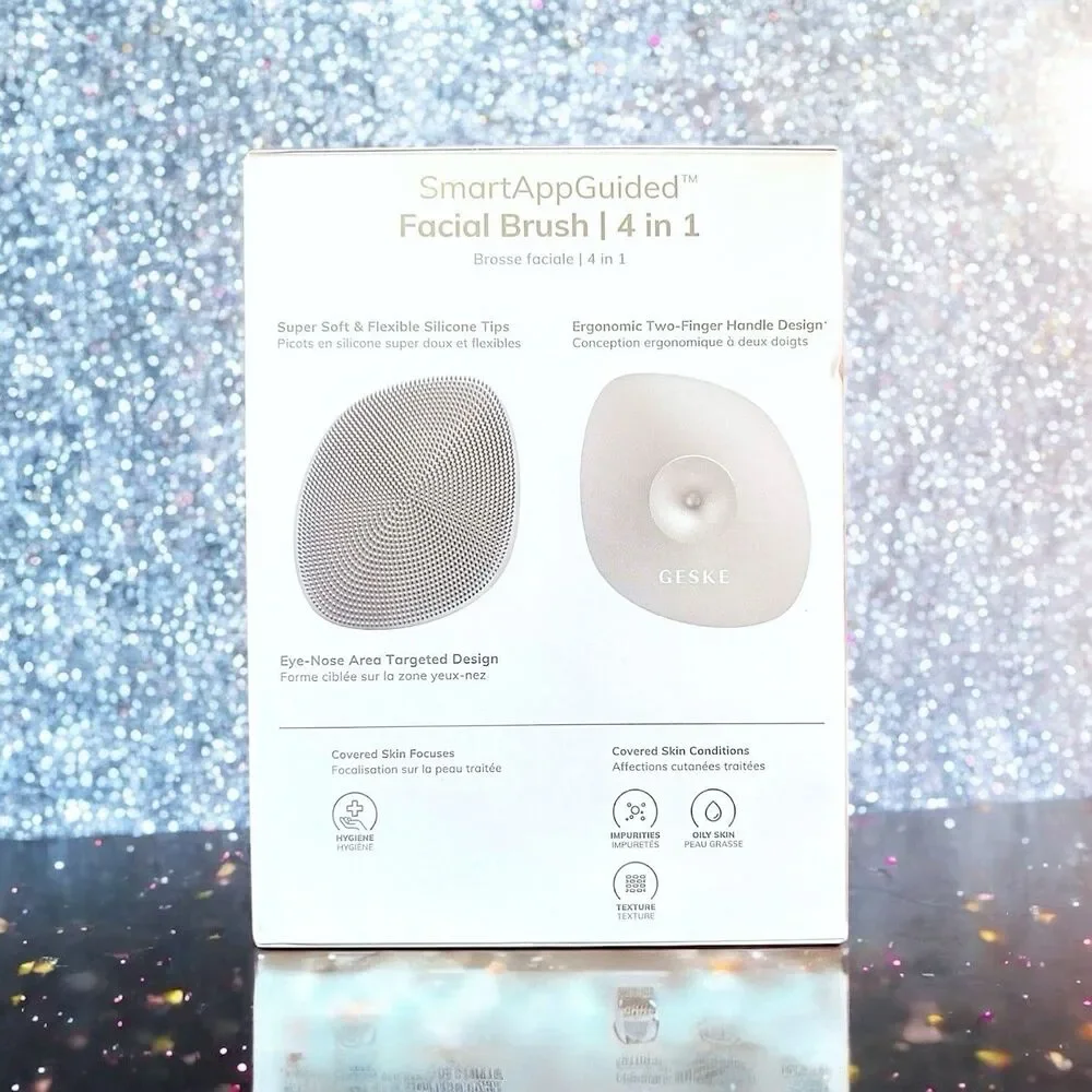GESKE Facial Brush SmartAppGuided 4 in 1 Facial Brush in Starlight New in Box